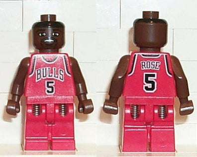 LEGO Minifigure-NBA Jalen Rose, Chicago Bulls #5-Sports / Basketball-NBA021-Creative Brick Builders